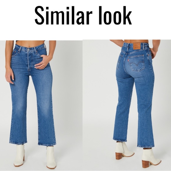 LEVI’S crop slimming boot denim blue jeans - Picture 2 of 12